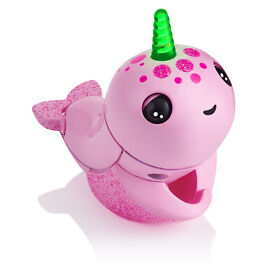 Fingerlings Light Up Narwhal - Rachel (Pink) -  Interactive Toy by WowWee