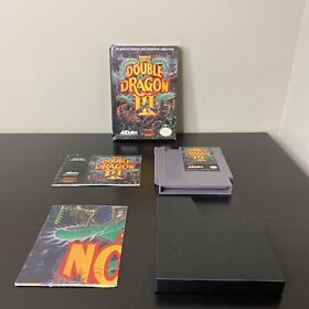 Double Dragon III NES casi como nuevo The Sacred Stones 1991 en caja. Con póster y manual