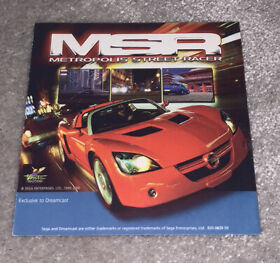 MSR Metropolis Street Racer Sega Dreamcast Instruction Manual Booklet Only
