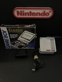 Nintendo Classic NES Limited Edition Game Boy Advance SP WITH BOX & CHARGER ✅🔥