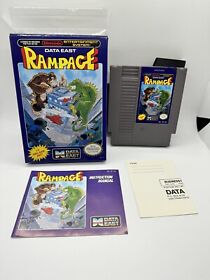 Rampage  (Nintendo NES) CIB Complete in Box w/ Reg Card Rare Near Mint!!!