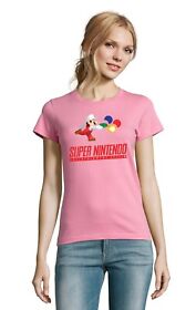 Camicia donna Blondie & Brownie Nintendo Super SNES NES console Mario Luigi Yoshi