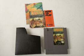 Dungeon Magic Nintendo NES (E3L) Game Cartridge (JSF6) w/Booklet & Poster Map