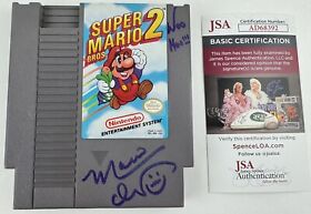 CHARLES MARTINET signed NES Game Cartridge Nintendo Super Mario Bros 2 JSA
