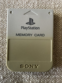 Official Sony PlayStation 1 PS1 Authentic Memory Card OEM Tested PSOne Yelw Tint