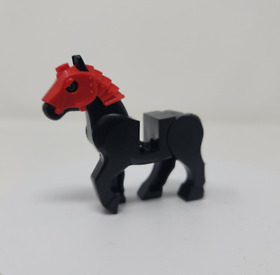 Lego Horse Armored Red Barding From Set 70402 Gatehouse Raid Black Dragon Heads