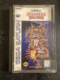 Shanghai: Triple Threat (Sega Saturn, 1996) Complete CIB Game READ DESCRIPTION