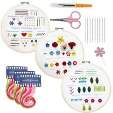 Embroidery Stitch Practice Kit Embroidery Needlework Cross Stitch for Beginners