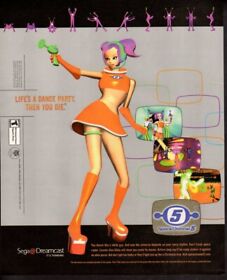 Vintage print advertisement GAMES Sega Dreamcast Space Channel 5 Dance Party 00