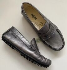 PRIMIGI Girl's Loafers Flats Shoes Genuine Leather Silver Size 31 /13 US NEW