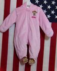 Infant's Carter's Just One You "Adorable" Pink Monkey Soft Winter Snowsuit 6M