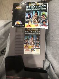 WWF WrestleMania: Steel Cage Challenge (NES, 1992) With Manual +sleeve