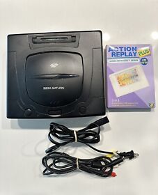 SEGA Saturn MK-80001 Console w/ Action Replay Plus - Tested