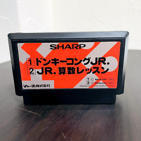Donkey Kong JR. & Math Lesson Nintendo Famicom NES SHARP 1983 Japanese Version