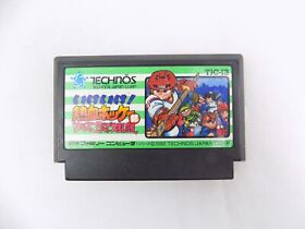 Nintendo Famicom NES Cart Ike Ike! Nekketsu Hockey-bu: Subette Koronde Dairan...