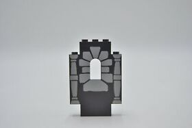 LEGO Burgmauer Printed On Black Panel 2x5x6 Wall With Window 4444pb04
