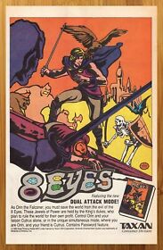 1989 8 Eyes NES Nintendo Vintage Print Ad/Poster Official Authentic Retro Art