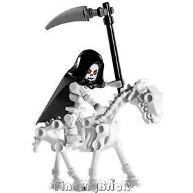 C139 Lego Castle Skeleton Reaper Minifigure with Skeleton Horse from 7079 NEW