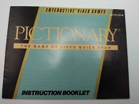 NES Nintendo Pictionary Instruction Manual Booklet NES-P5-USA* Star Code Version