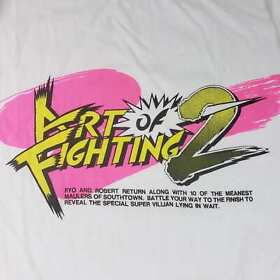 vintage 90s art of fighting 2 neo geo anime game shirt japan