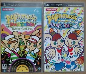 PSP pop'n music 1 & 2 set Japan PlayStation Portable