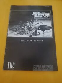 Folleto manual de instrucciones Star Wars Empire Strikes Back Super Nintendo NES SOLAMENTE