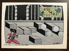 1989 DOUBLE DRAGON Topps Nintendo Card Screen 9 UNSCRATCHED MINT vintage NES