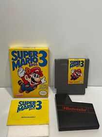 Super Mario Bros 3 Nintendo NES Rare quality box instructions and cart CIB rare!
