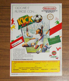 Pubblicità rara Nintendo Entertainment System NES KICK OFF Italia 1992