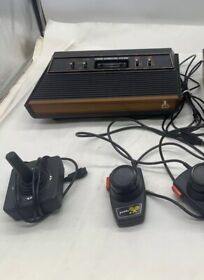 Atari 2600 console with controllers, No Power Cable.