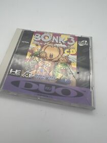 BONK 3: BONK'S BIG ADVENTURE TUR TURBOGRAFX 16 CD & TURBO DUO Manual & Game