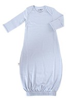Woolino Infant Baby Boys Gown, 100% Superfine Merino Wool, 0-6 Months, Blue