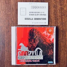 Godzilla Generations Sega Dreamcast DC Japan w/Hagaki Reg Card