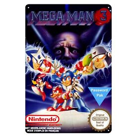 Mega Man 3 Nintendo Nes Retro Video Game Metal Poster Tin Sign 20*30cm