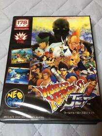 World Heroes2 Jet NeoGeo AES SNK Used Japan Boxed Tetsed Fighting Game 1994