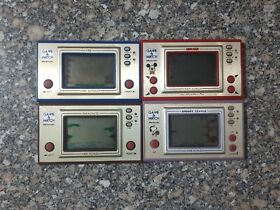 Lot Of 4 GAME And WATCH ( Snoopy Tennis - Parachute - Mickey - Fire ) Working
