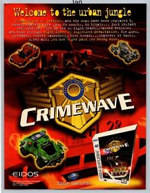 Crime Wave Sega Saturn Eidos Game Promo 1997 Full Page Print Ad