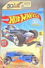 2018 Hot Wheels #361 HW 50th Race Team 9/10 HW50 CONCEPT Blue w/50th Dish Spokes