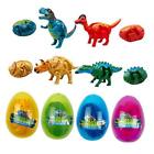 JoFAN 4 Pack Jumbo Deformation Eggs Prefilled Plastic Easter Eggs with Dinosaur