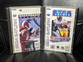 CIB Quarterback Attack & NFL 97 Sega Sports Mike Ditka Saturn, 1995 Complete Lot