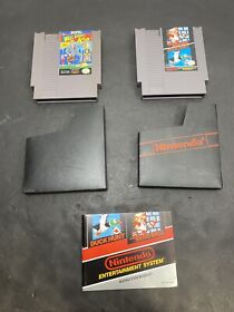 NES Super Mario Brothers&Duck Hunt(w/instructions)/Wall Street Kid-UNTESTED