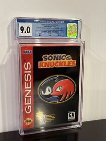 Sonic & Knuckles Sega Genesis CGC 9.0 Graded Complete in Box CIB Not WATA VGA