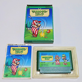 Mario Open Golf w/box NES Nintendo Famicom FC Japan Retro Game