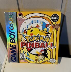 Pokemon Pinball Nintendo Game Boy Color with Box - Rumble Feature - Tested - CIB