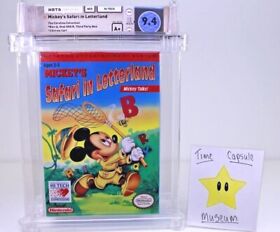 Mickey's Safari in Letterland New Nintendo NES Sealed WATA Grade 9.4 A+ TOP POP