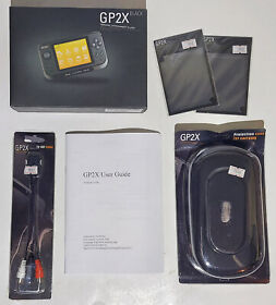 Gamepark GP2X F100 Black Handheld Retro Game Console & Accessories. New/Sealed!