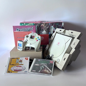 SEGA Dreamcast YUKAWA Console Boxed HKT-3000 VMU Controller Set Tested DC JP