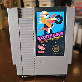 Excitebike (3 Screw Black Label) Authentic & Tested NES Nintendo Game Cartridge