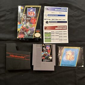 Nintendo NES Game: NFL Football. Cart, Box, Manual in Protective Case As Pics 🤪