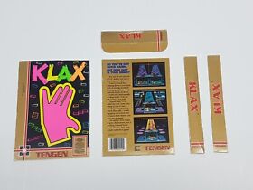Klax Nintendo NES Rental Cut Box ONLY *DAMAGED